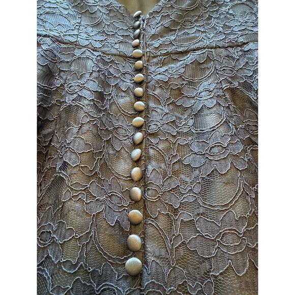 Mori Lee by Madeline Gardner Navy Lace Cocktail Dress US 8 💙 Elegant - Picture 7 of 10